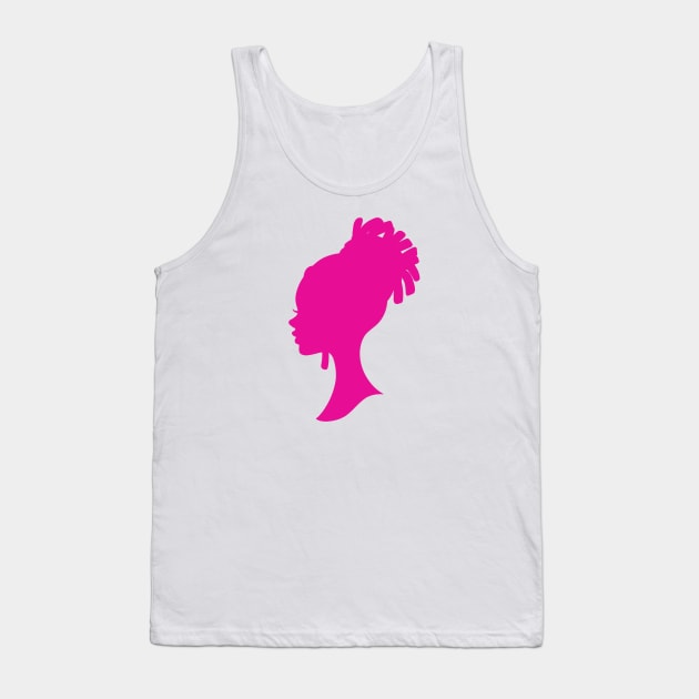 Cute dreadlocked Barbie silhouette Tank Top by Juliet & Gin